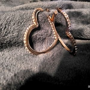 Crystal CZ heart Earrings new